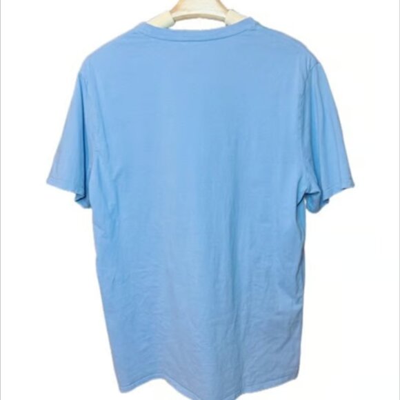 Calvin Klein Gold Blue Top Graphic Logo T-Shirt Short Sleeve Tee Quality Medium - Picture 2 of 8